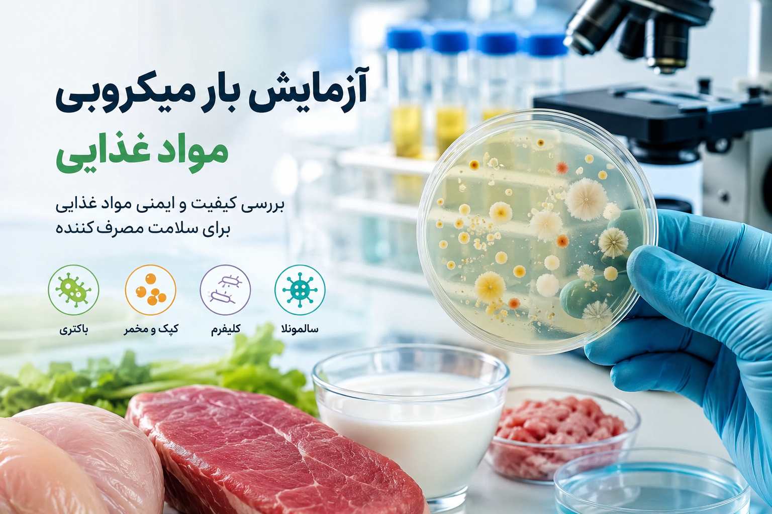 آزمایش بار میکروبی مواد غذایی