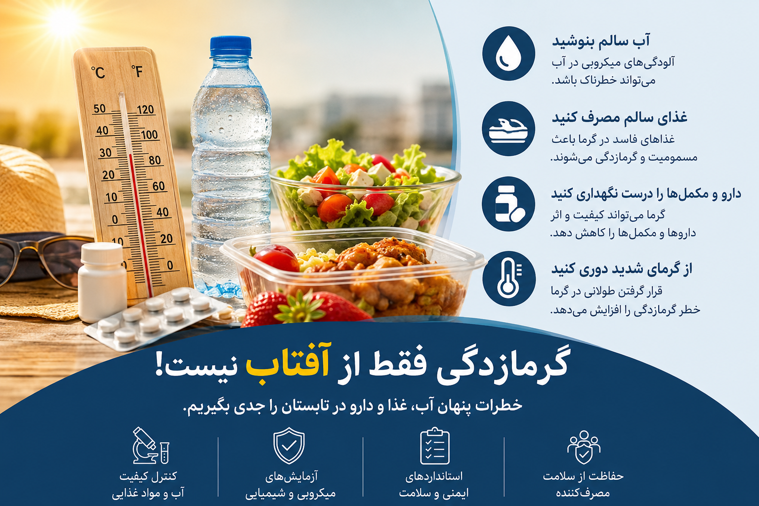 گرمازدگی فقط از آفتاب نیست | خطرات پنهان آب و غذای آلوده در تابستان