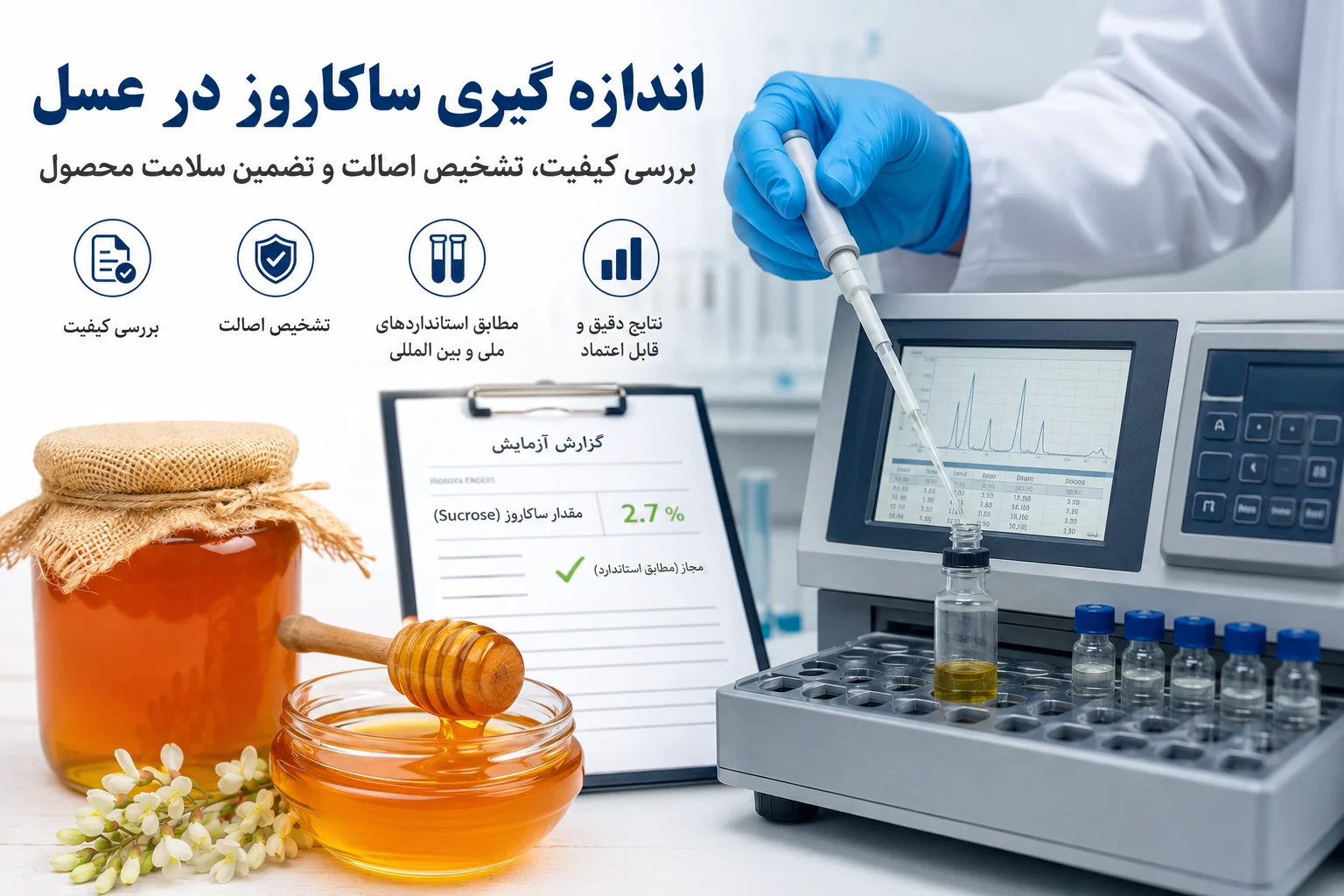 اندازه گیری ساکاروز در عسل