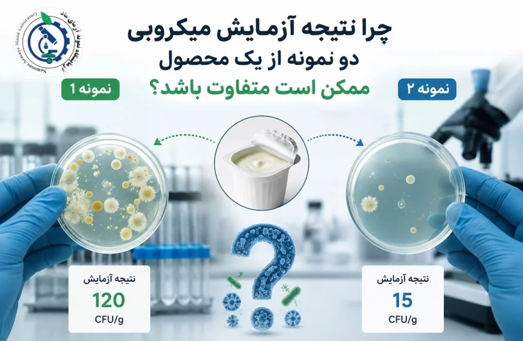 تفاوت نتایج آزمایش میکروبی