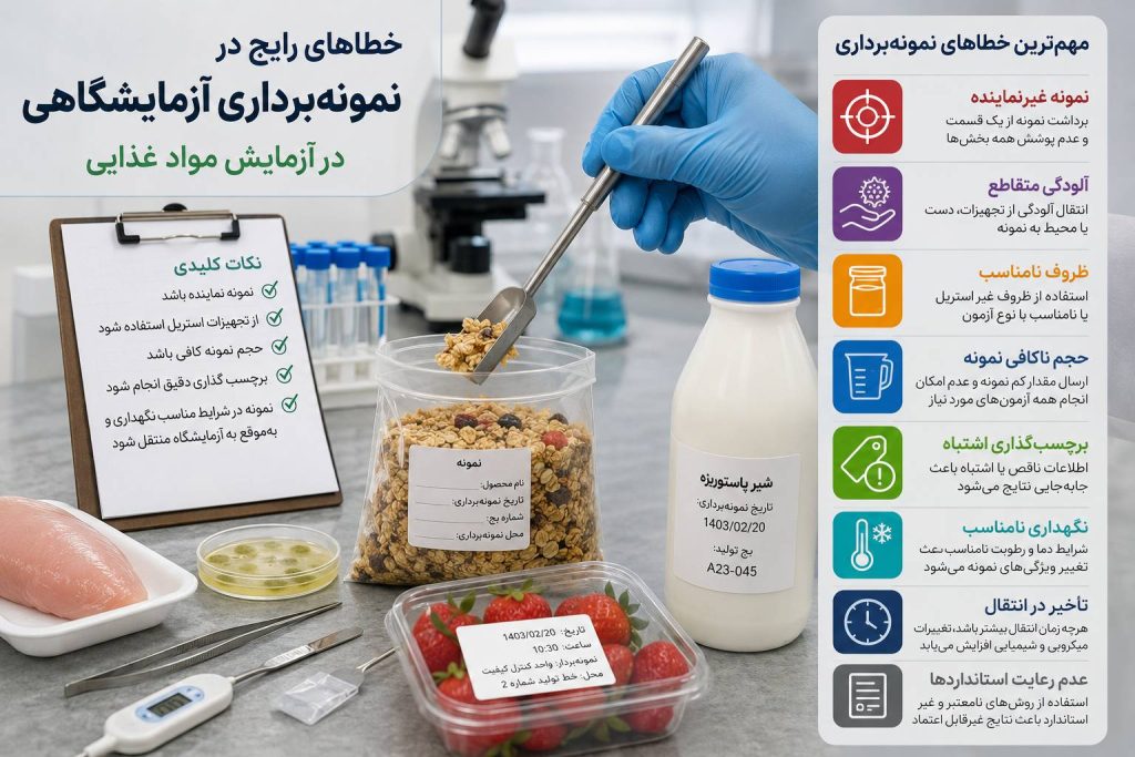 خطاهای نمونه‌برداری آزمایشگاهی در مواد غذایی