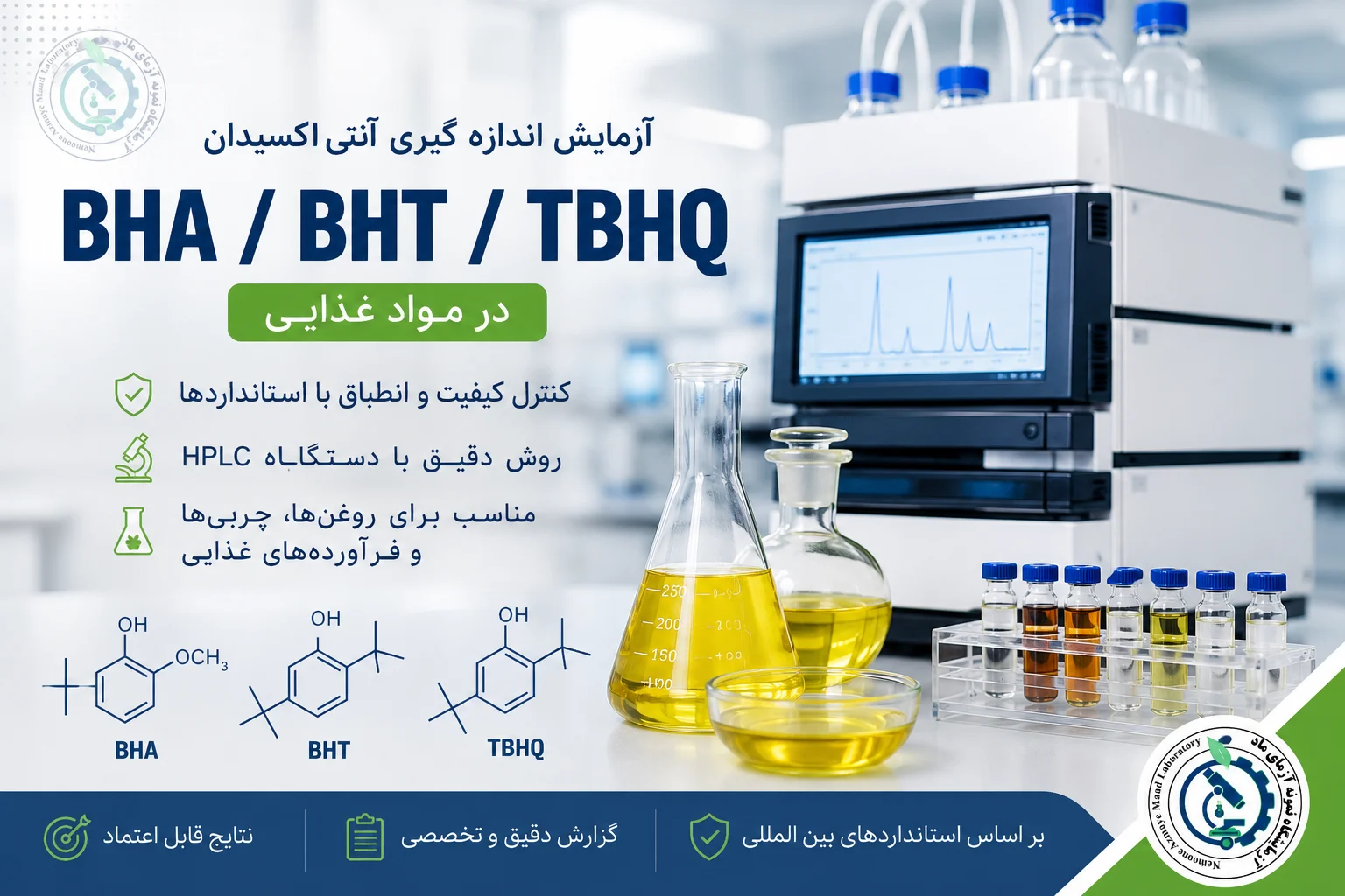 آزمایش BHA BHT TBHQ